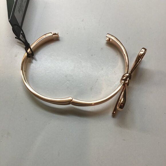 Kate Spade New Rose Gold Bow Hinged Cuff Bracelet - Picture 3 of 3